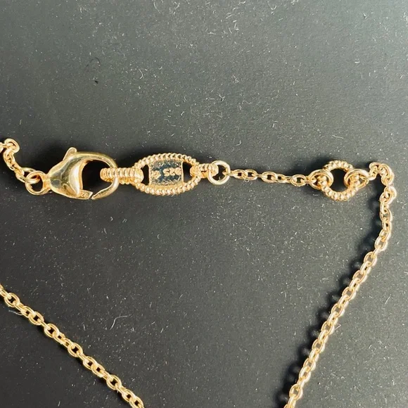 💕 Judith Ripka 5ctw Pink CZ 14k Gold Clad over 925 Silver Teardrop Necklace - Picture 3 of 6